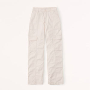 NWOT Abercrombie & Fitch Ultra High-Rise Relaxed Utility Pants Cream Size 30